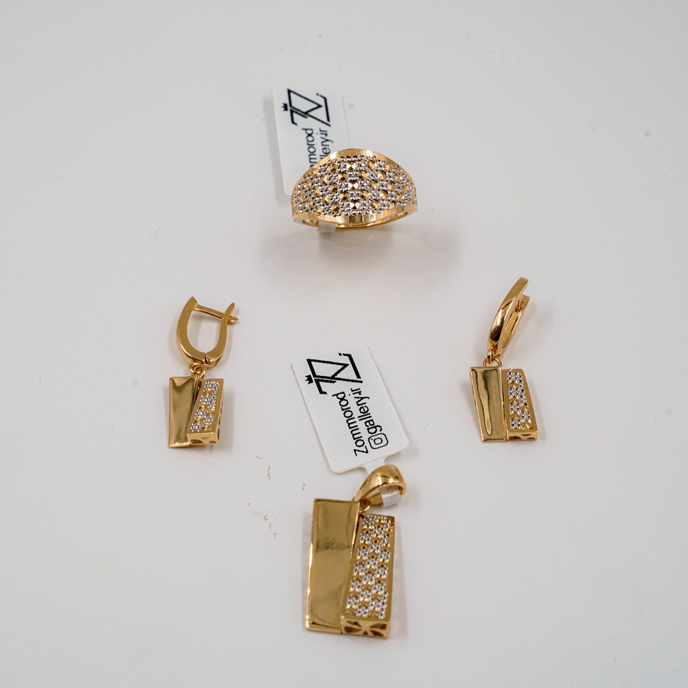 نیم ست فیرا (گوشواره،پلاک ،انگشتر) کد 4509c-4510c-4508c