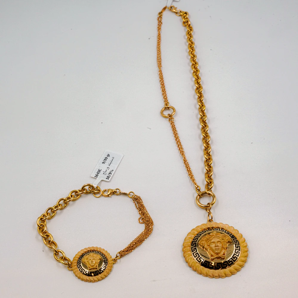 گردنبند و دستبند ورساچ (گردنبند،دستبند) کد 1643c -1644c