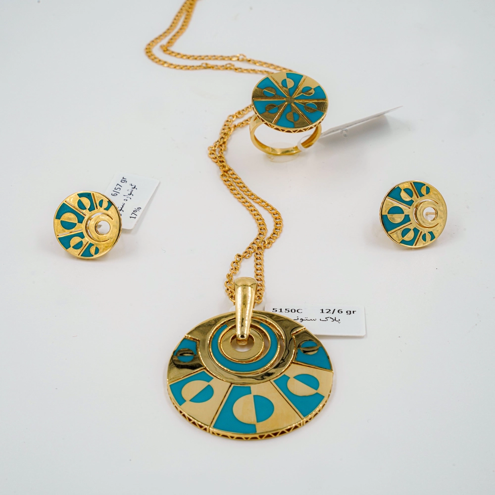 سرویس ستونی(انگشتر ،پلاک،گوشواره) کد 5151c,5150C,5152c (6)